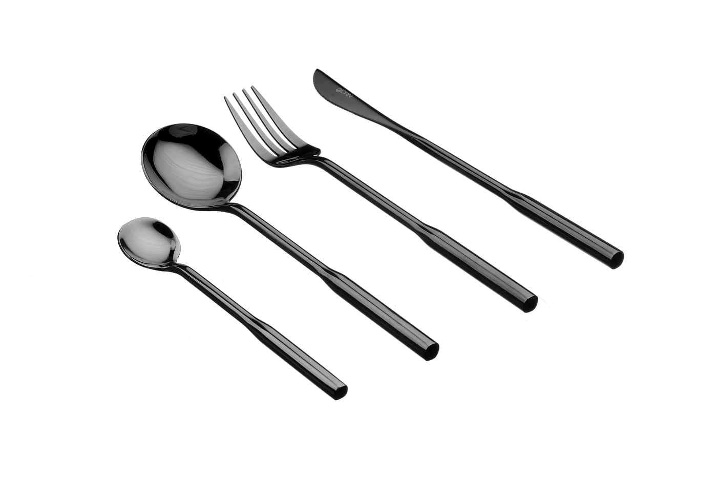 Lot de 24 ménagères en inox noir D Björn - Mathon - 1