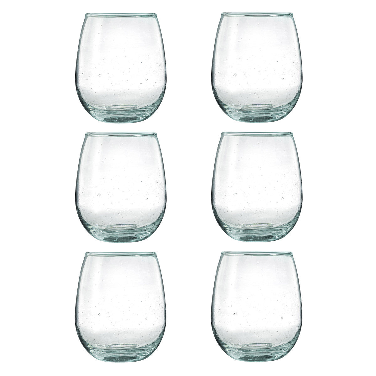 Nour - Lot 6 gobelets 30 cl en verre recyclé soufflés bouche Médard de Noblat - Mathon - 1