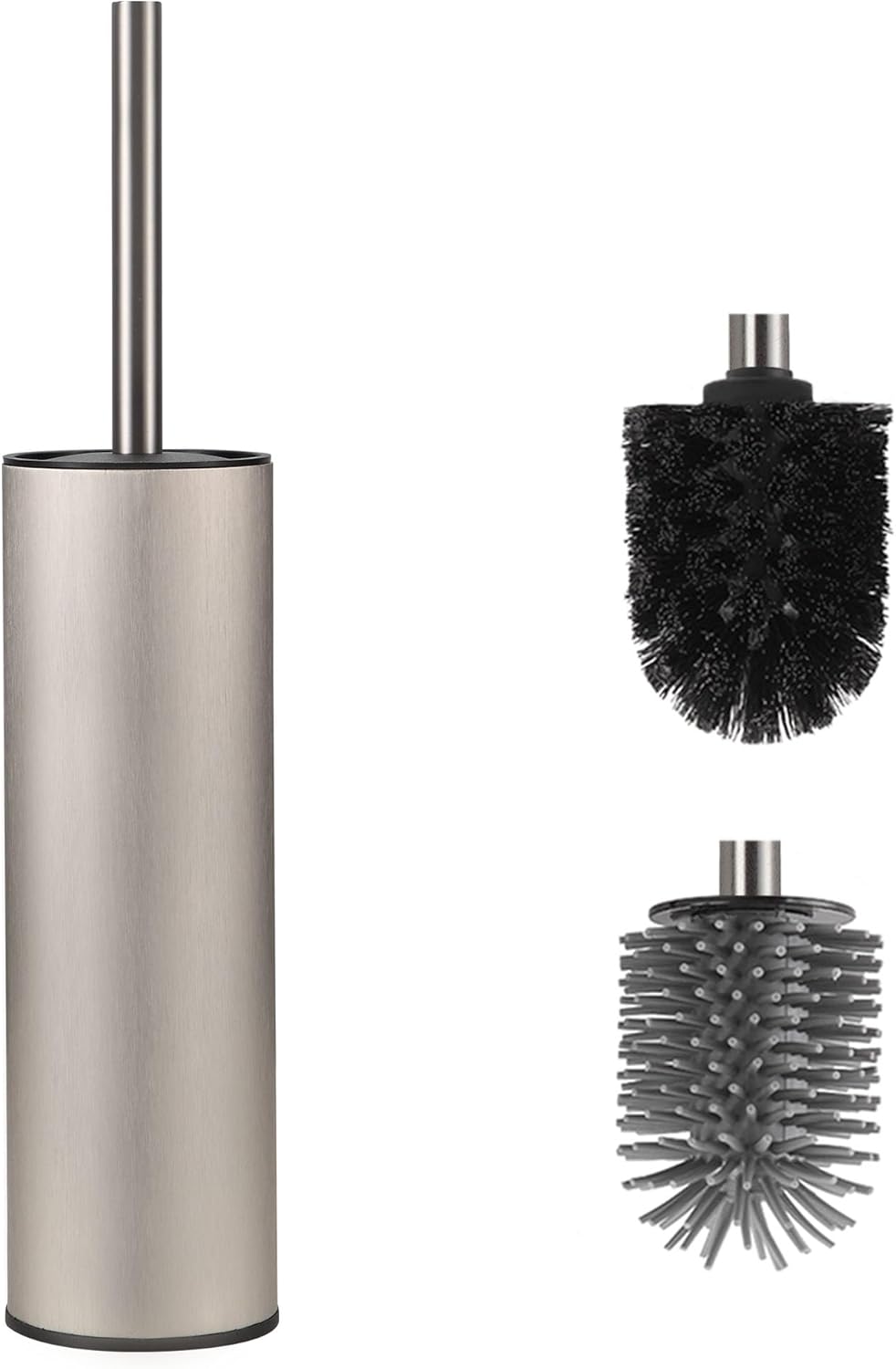 Brosse WC avec support Nickel Brossé Vendos85 - Mathon