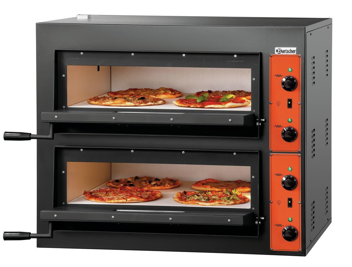 Four à pizza double électrique - 4 + 4  pizzas pro - 8,4 kW - Bartscher - Mathon - 2