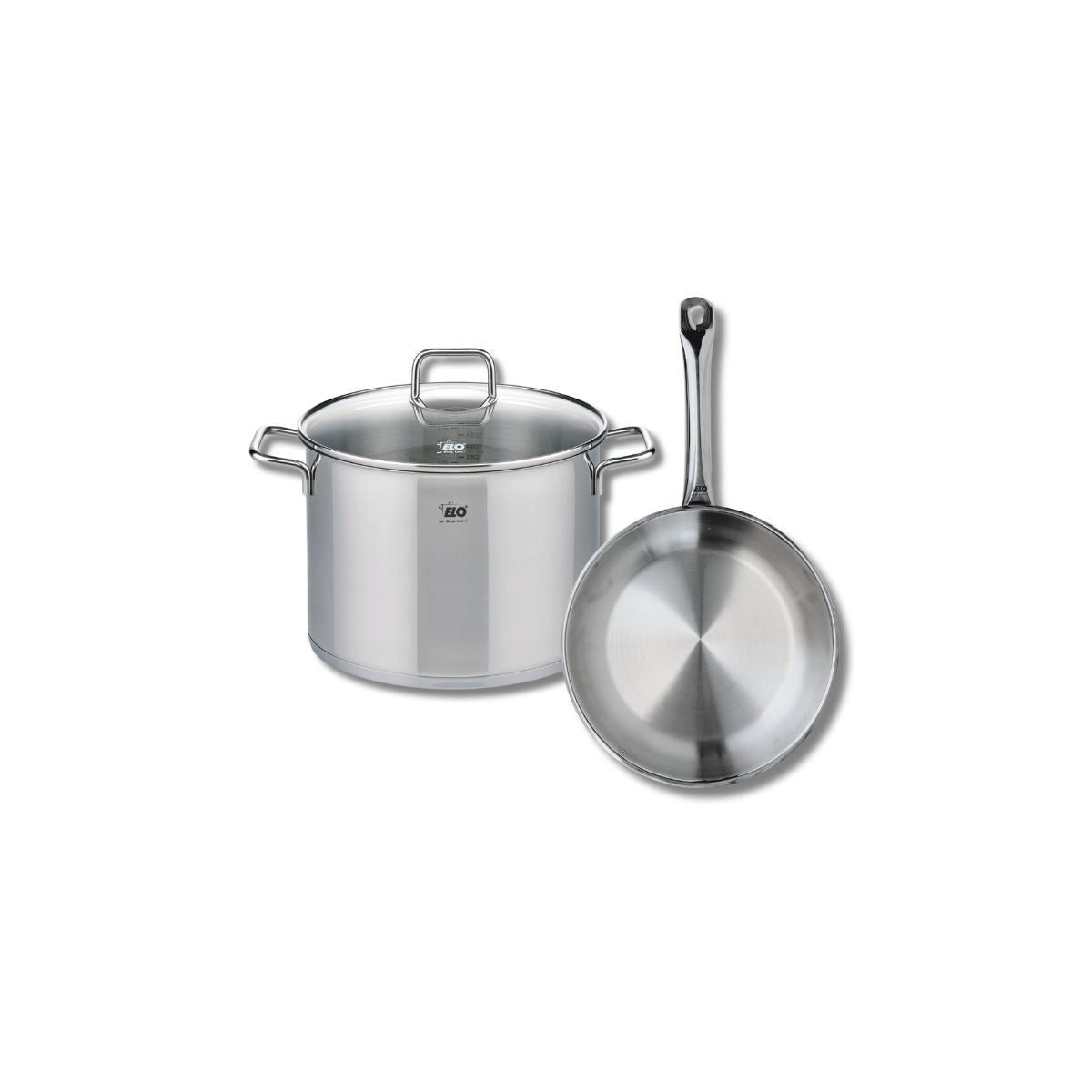 Ensemble de 1 Poêle de cuisson 24 cm et 1 faitout 26 cm  Profi Citrin Elo - Mathon - 1