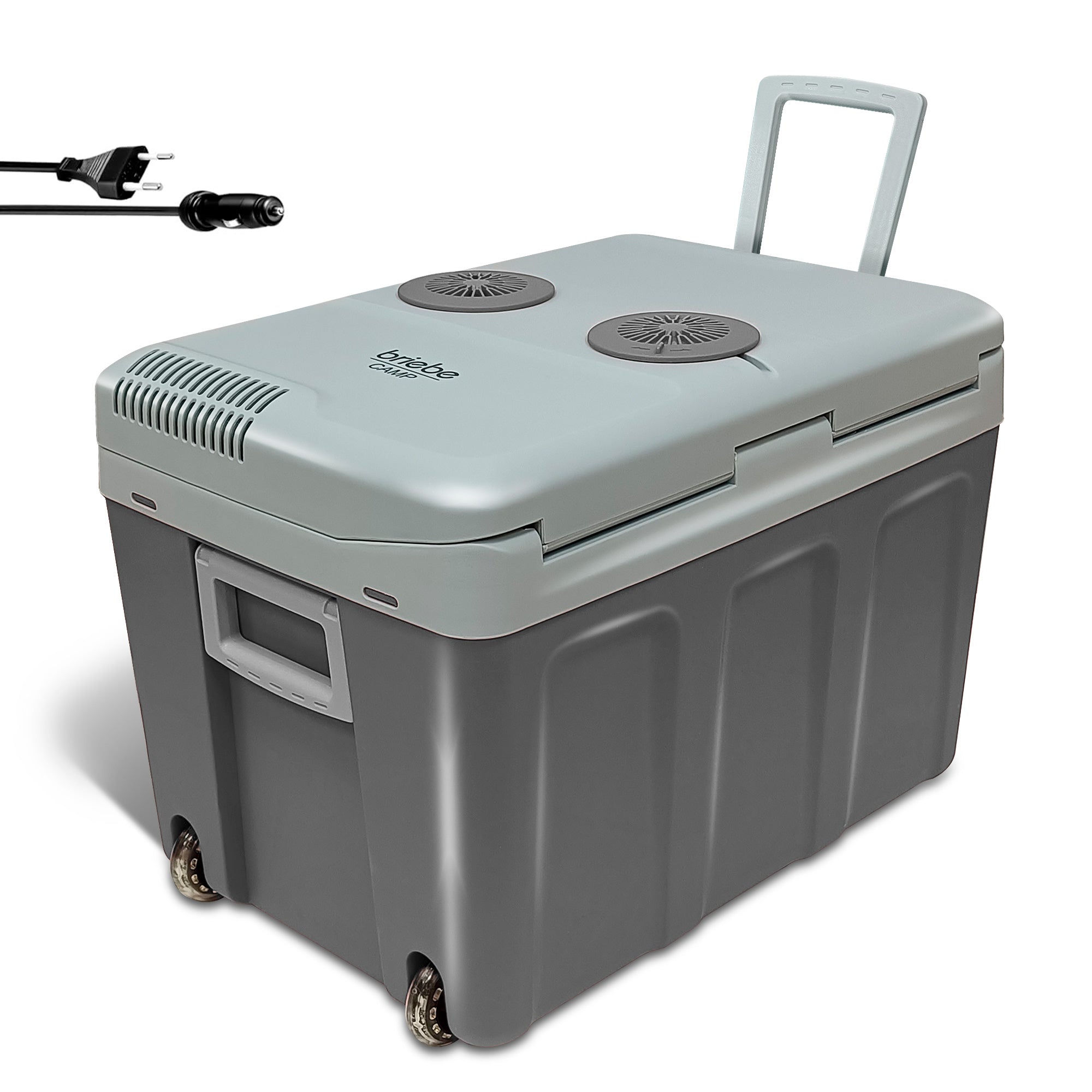 Glacière Électrique portable 40 Litres, 12V / 220 - 240V Voiture et Camping 58  Gris CF1155 - Mathon - 1
