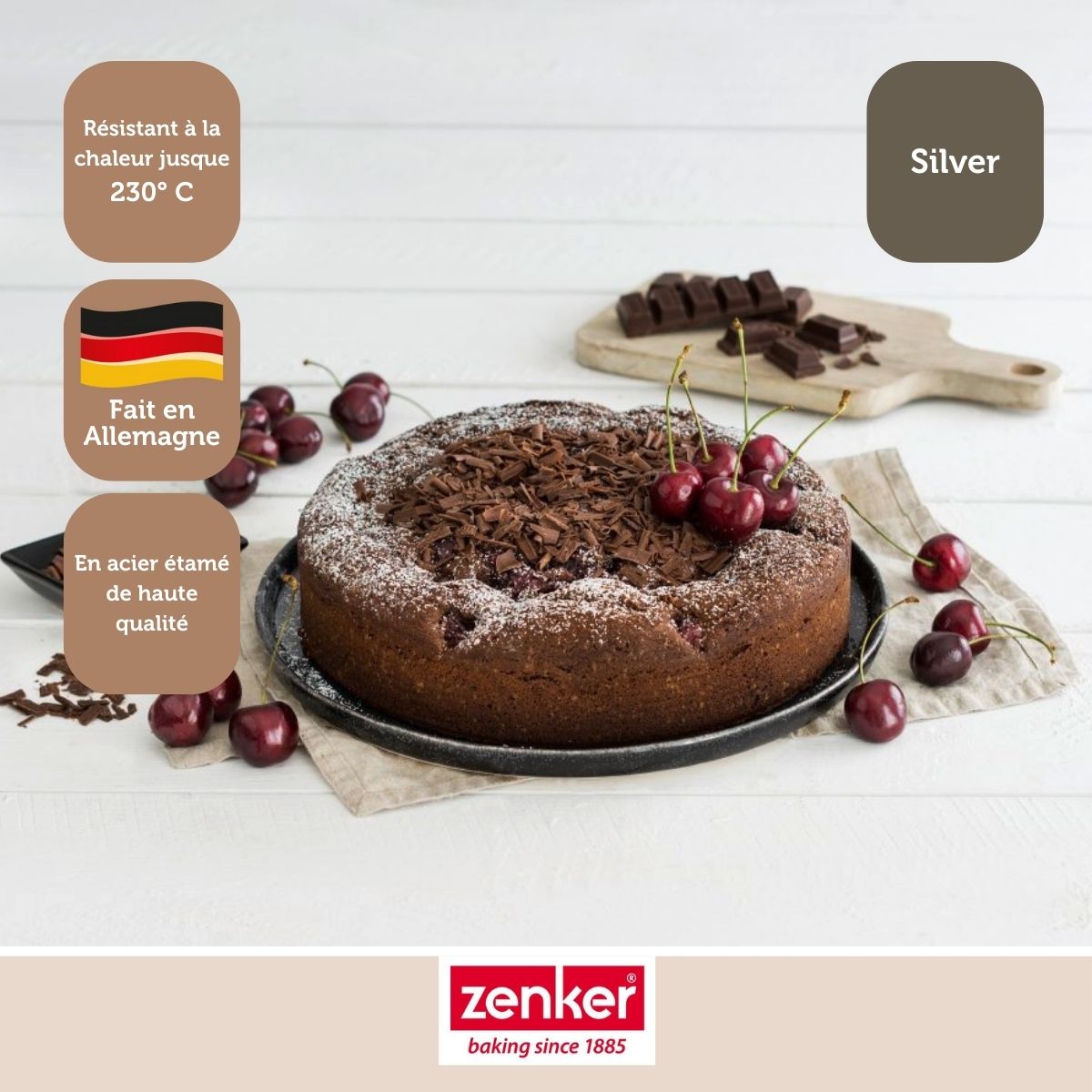 Moule à manqué et à savarin double fond 26 cm Zenker Silver Zenker - Mathon - 5