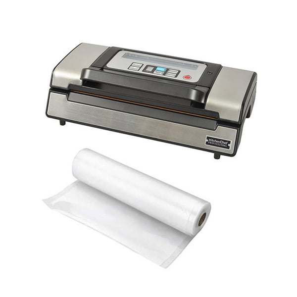 Lot appareil à emballer sous vide semi-pro soudure et rouleau 10 mètres de sachets à découper - Mathon