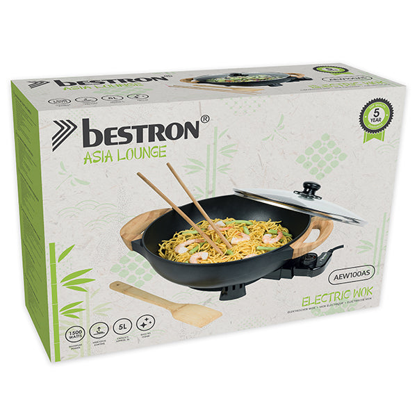 Wok électrique avec couvercle en verre 1500 W Bestron - Mathon - 4