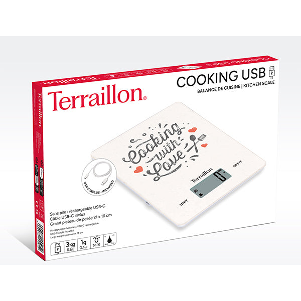 Balance de cuisine rechargeable 3 kg LCD Terraillon - Mathon - 4