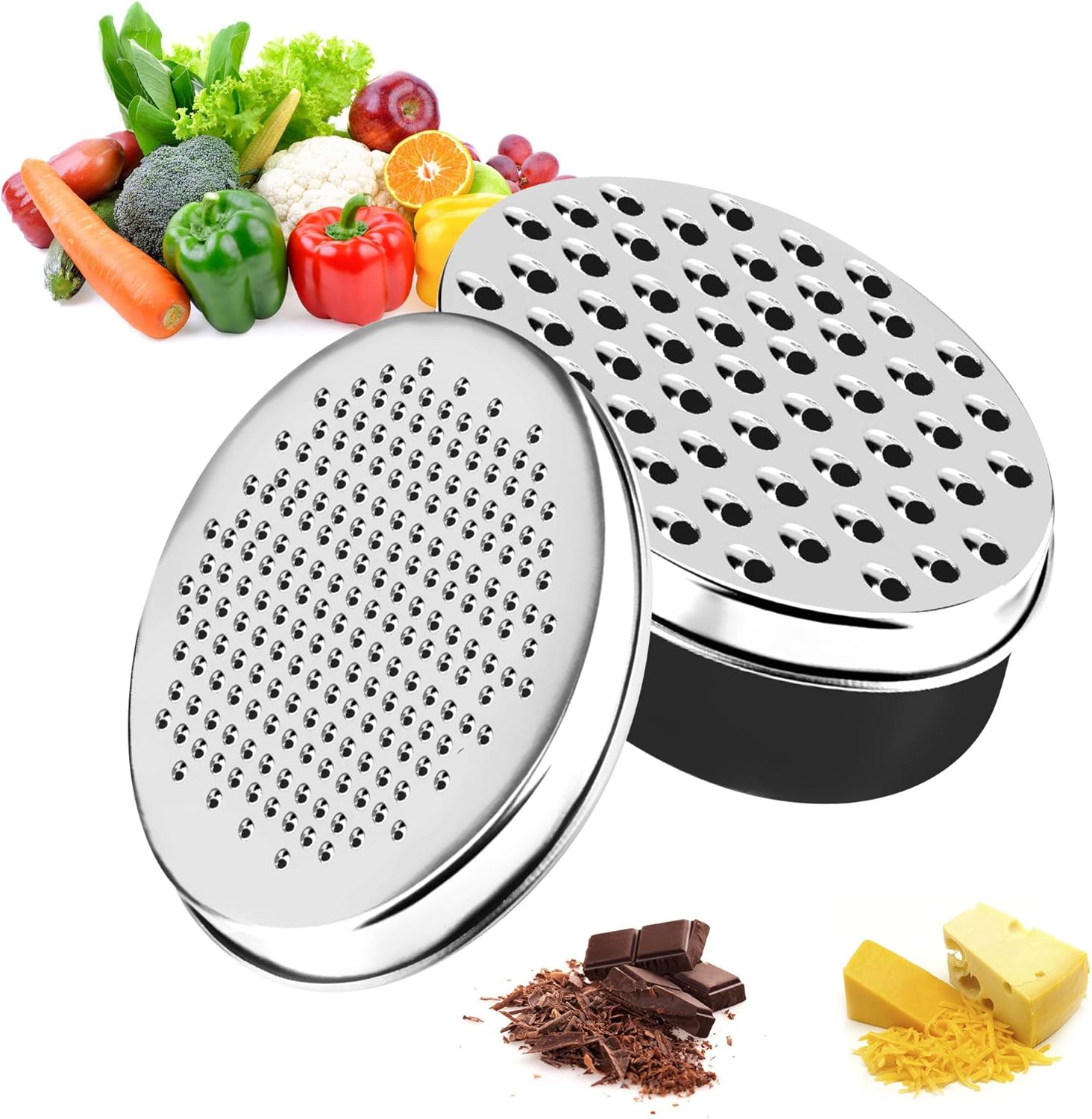 Râpe à fromage multifonction avec récipient anti-débordement Vendos85 - Mathon