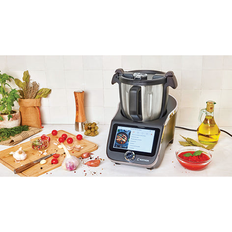 Lot robot cuiseur multifonction 4,5 L 1000 W et 2 bols inox avec couvercles Mathon - Mathon - 2
