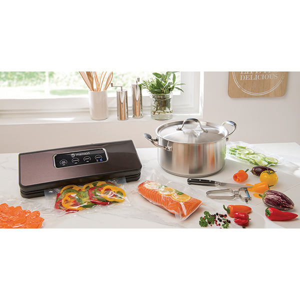 Lot appareil à emballer sous vide inox brossé KCPSV60S et 2 rouleaux de sachets à découper - Mathon - 3