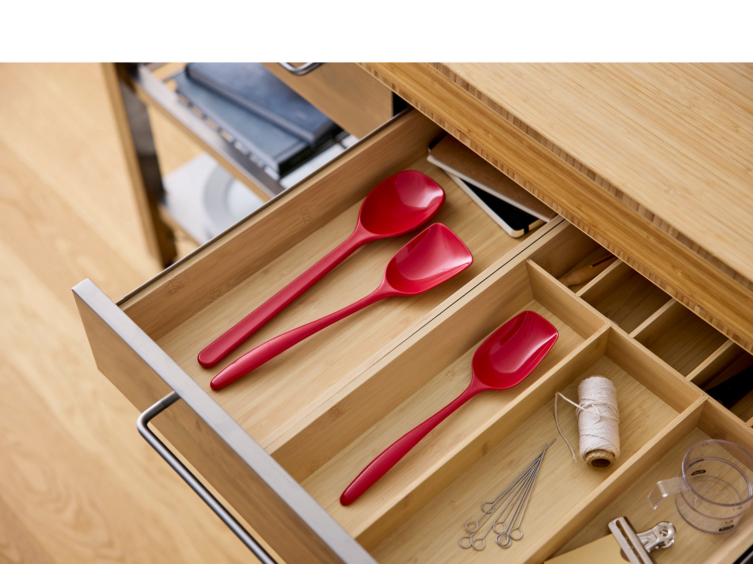 Set de 3 cuillères rouge Rosti - Mathon - 3