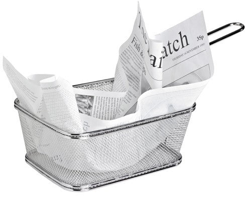 Mini panier friteuse métal rectangulaire 10,5 x 8,5 x 6,5 cm - 6 unités FirstPack - Mathon