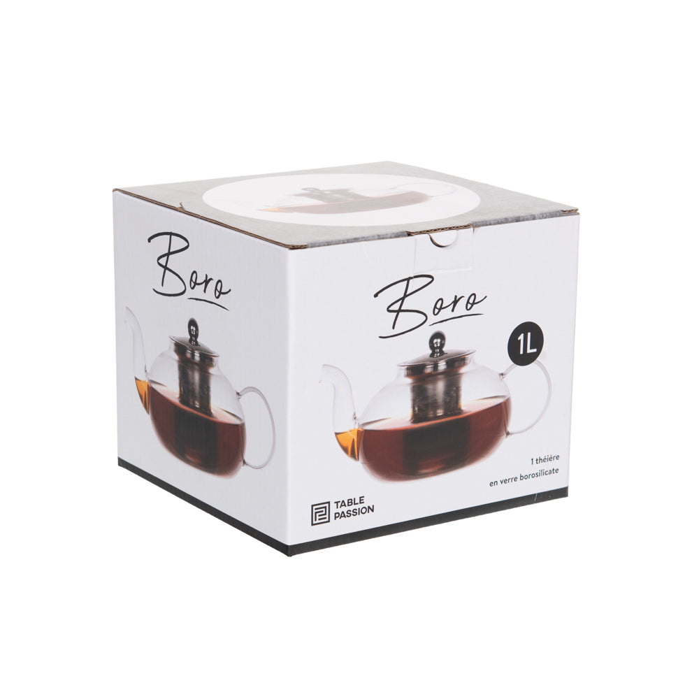 Théière Boro en borosilicate 1 L Table passion - Mathon - 3