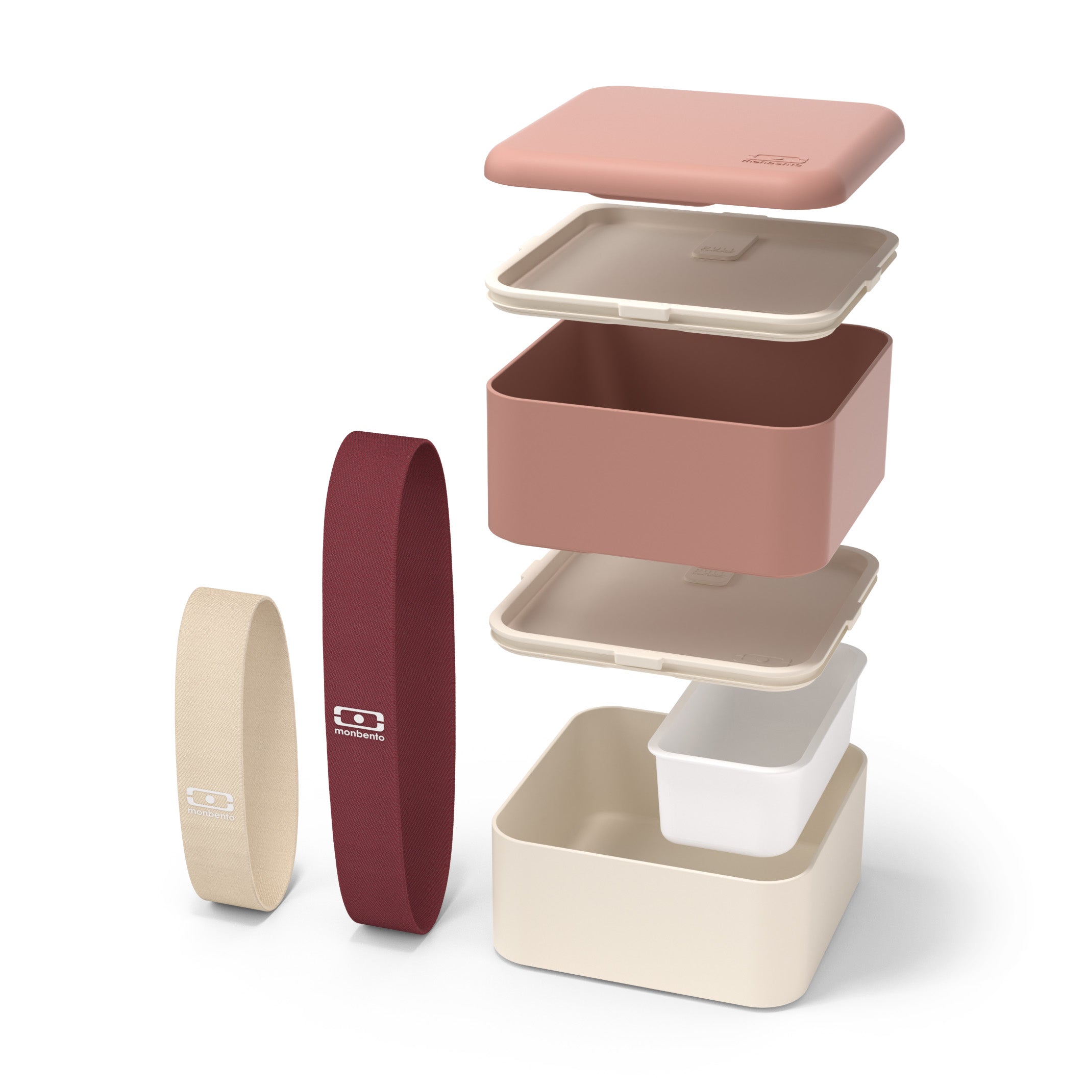 Lunch box 2 compartiments Square 1,7L Made in France Rose Moka Monbento - Mathon - 3