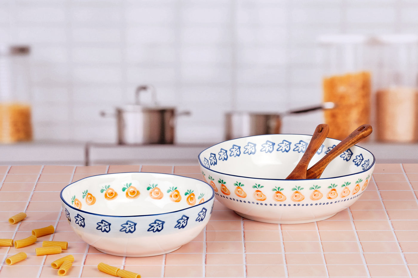 Saladier NAPOLI Ø23,5cm et Ø28cm - 2 pièces - Agrume Björn - Mathon - 2