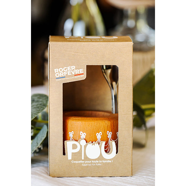 Coffret Piou Princesse coquetier et cuillère corail Roger Orfèvre - Mathon - 4