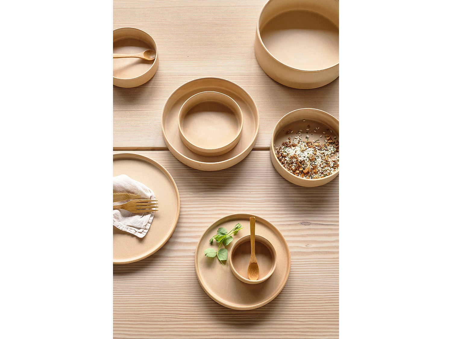 Set de 2 assiettes plates FJORD en porcelaine Crème Villa Collection - Mathon - 5