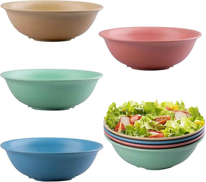 Lot de 8 grands bols en plastique – légers et colorés Vendos85 - Mathon