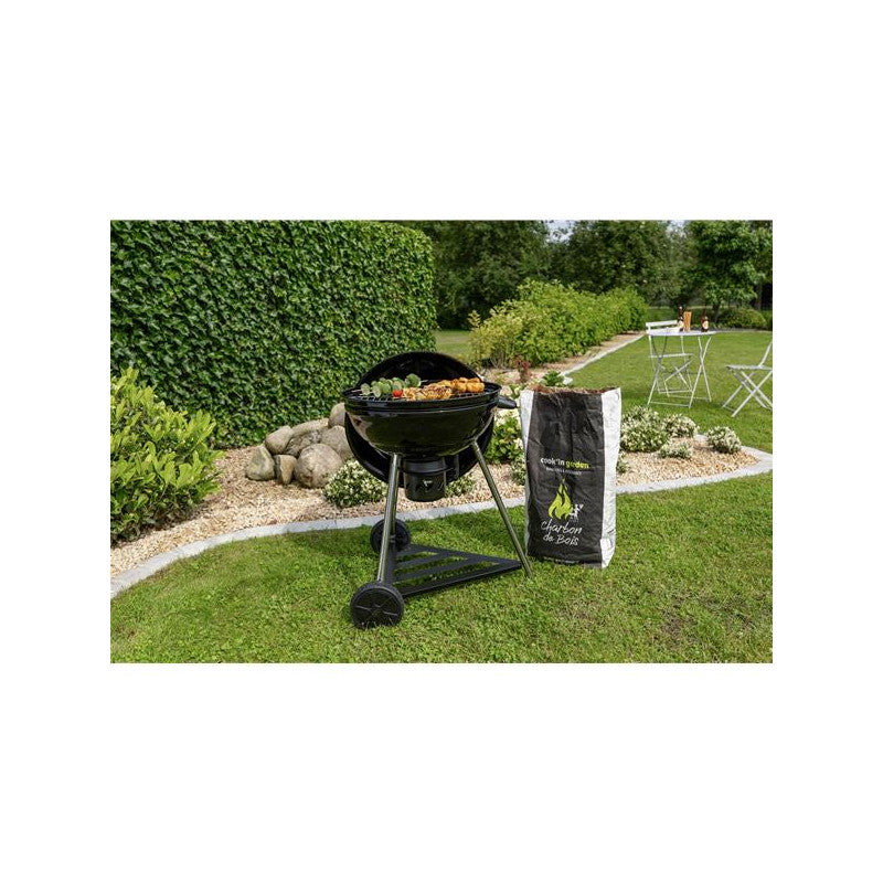 Barbecue Charbon De Bois Diam 57 3 Pieds 2 Roues Tablette Basse Cook In Garden - Ch041t Cook