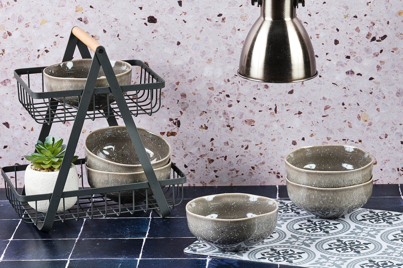 Bol STELLAR Ø14cm - 6 pièces - Gris béton Björn - Mathon - 2