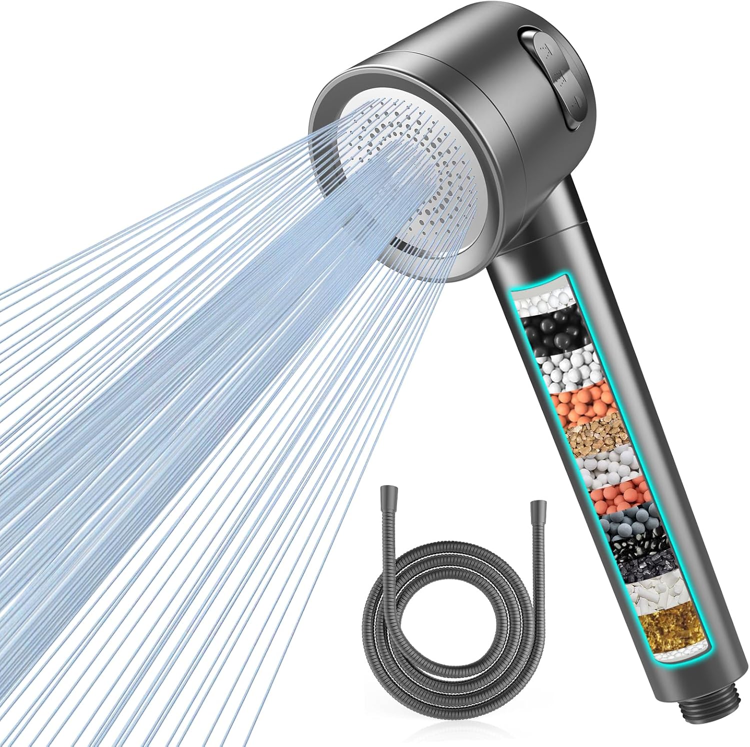 Pommeau de douche rectangulaire filtrant 3 jets Vendos85 - Mathon