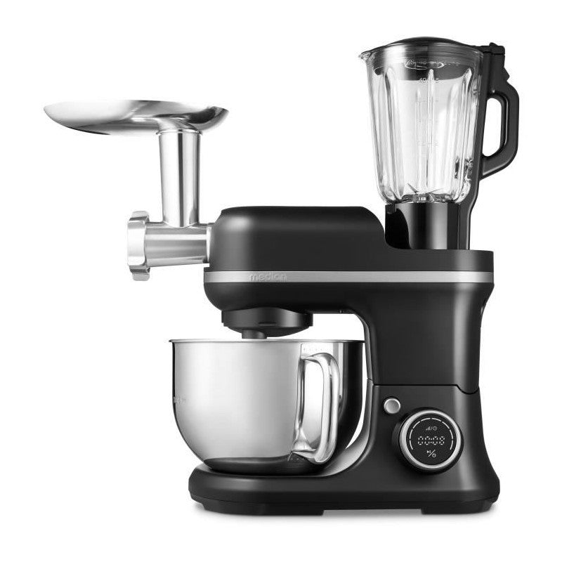 Robot Pâtissier 3-en-1- Medion - Md18430 - 1200 W - 5 L - 8 Vitesses - Fonction Hachoir - Noir Medion - Mathon - 2