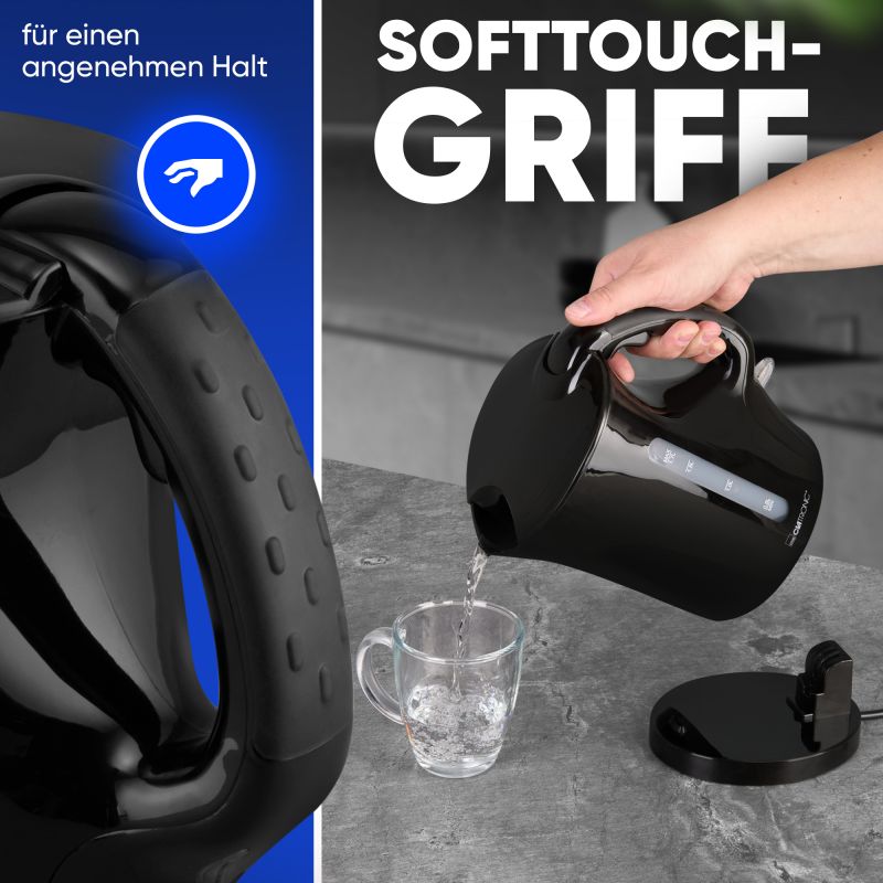 Bouilloire 1,7L 2200W Noir Clatronic WK3819-Noir Clatronic - Mathon - 5