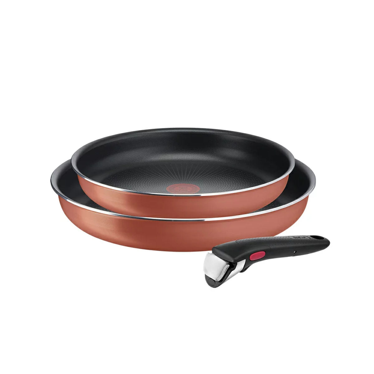 Set de 2 poêles rouges 22 et 26cm Ingenio XL Force Tefal Tefal - Mathon - 1