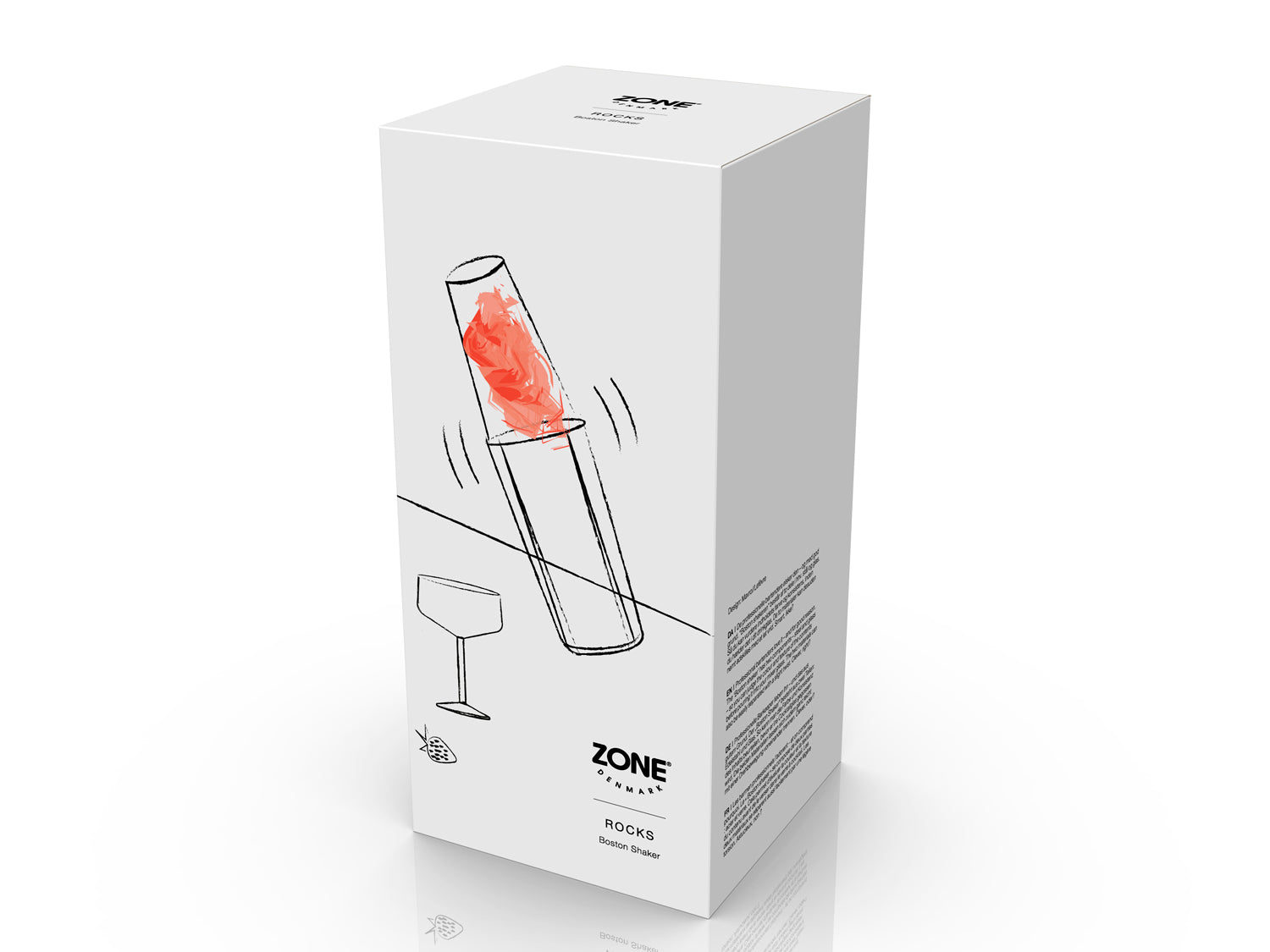 Shaker ROCKS en acier et verre Acier poli Zone Denmark - Mathon - 2