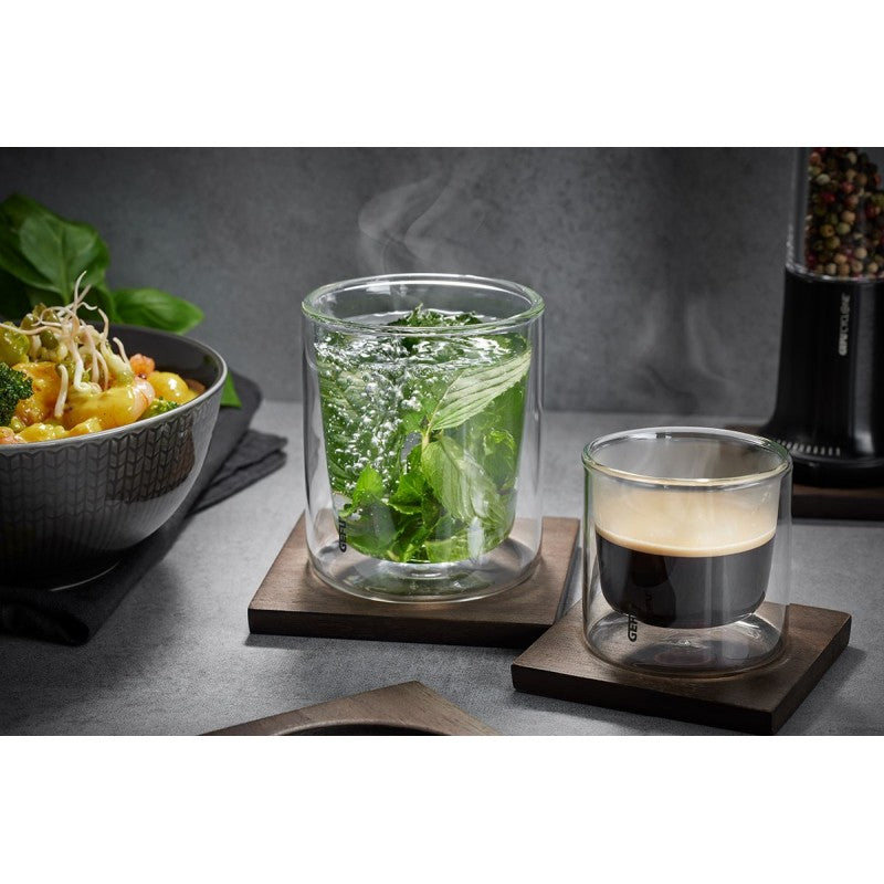 Set de 2 verres & sous-verre Thermo 235ml Gefu - Mathon - 3