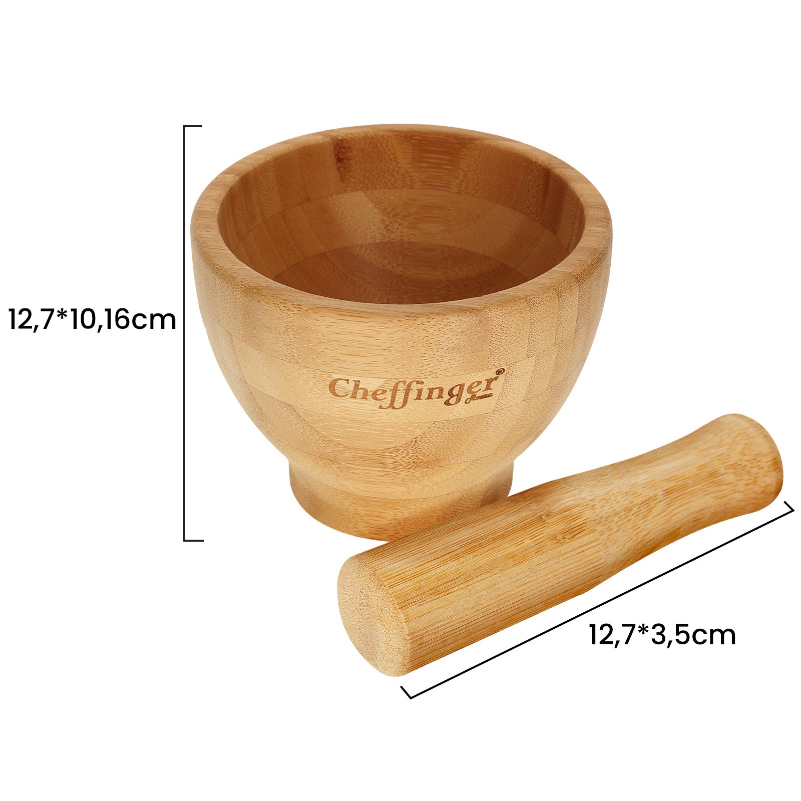 Mortier et Pilon en Bambou Cheffinger - Mathon - 3