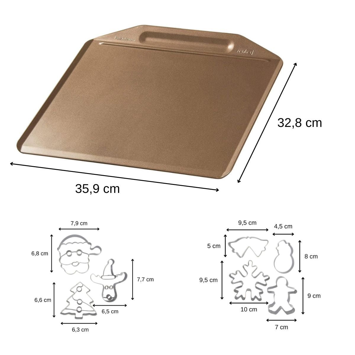 Plaque de cuisson au four sans rebords et 7 emporte-pièces de Noël Zenker Noël Zenker - Mathon - 3