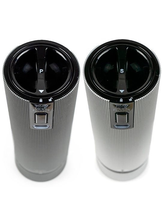 Line Electric Coffret cadeau - Duo de moulins à poivre et à sel électriques rechargeables, u