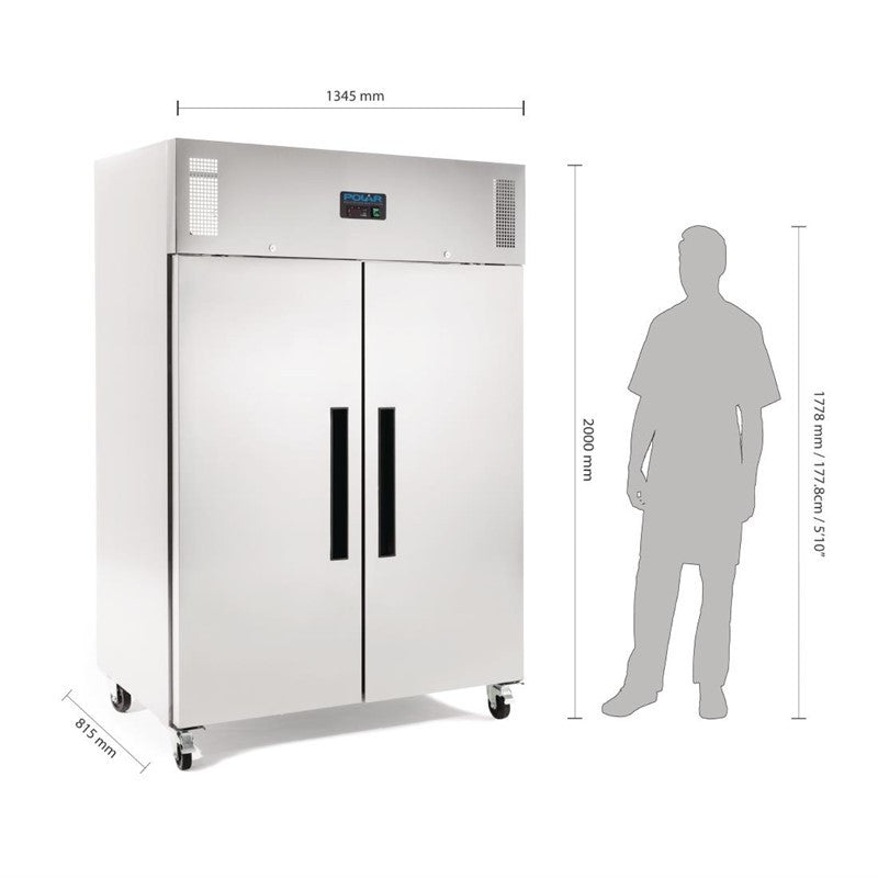 Armoire réfrigérée négative 1200 litres Double Portes - Polar - Mathon - 1