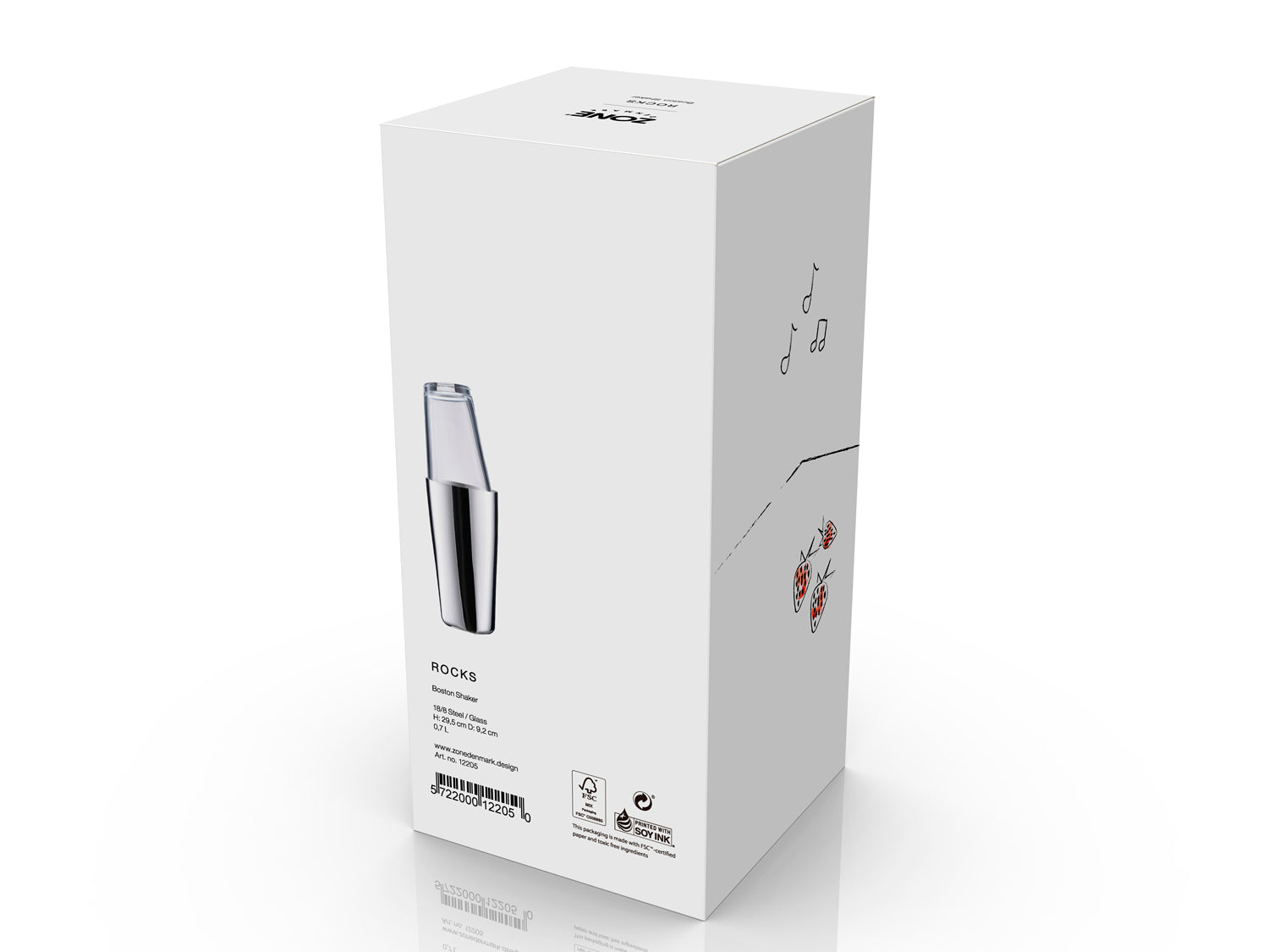 Shaker ROCKS en acier et verre Acier poli Zone Denmark - Mathon - 3