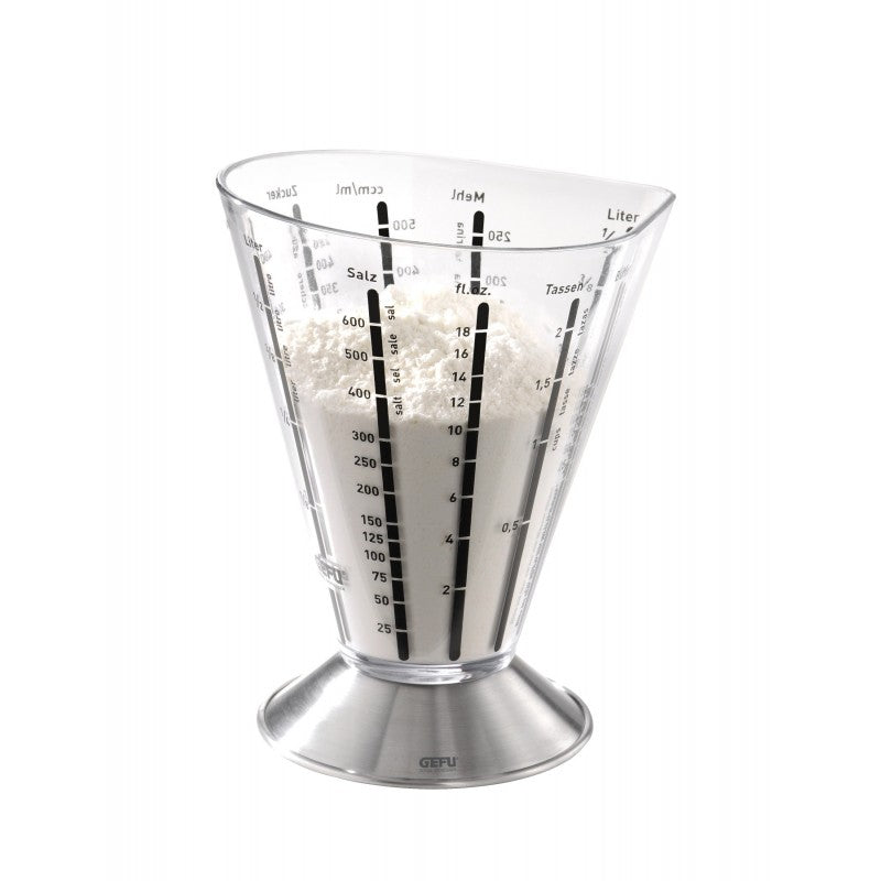 Verre mesureur 500 ml en plastique transparent et acier Gefu - Mathon - 1