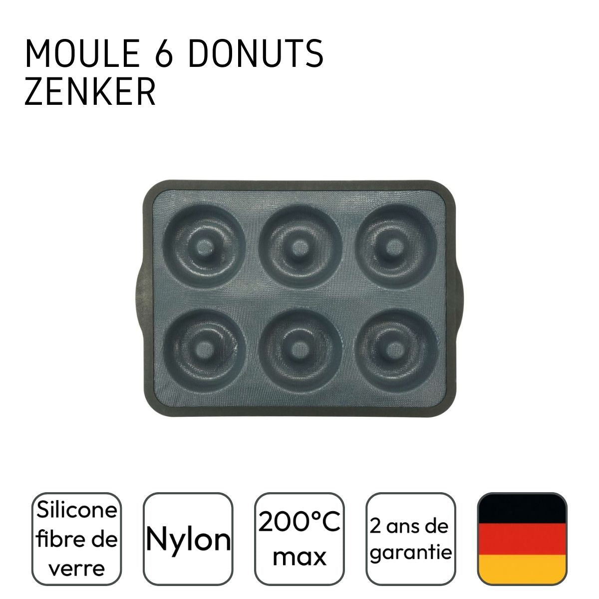 Moule 6 donuts 36 x 26 cm Zenker Silicone fibre de verre Zenker - Mathon - 4