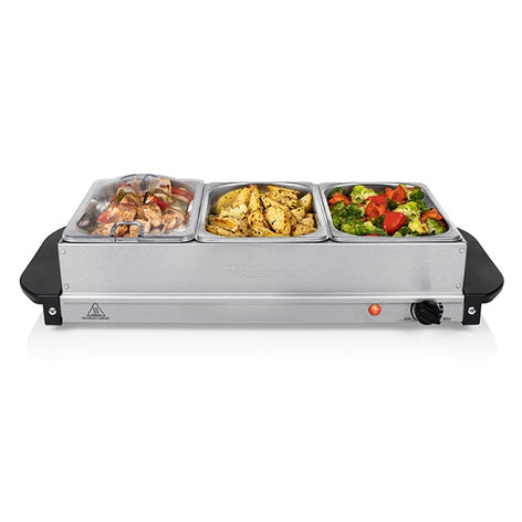 Chauffe plat 3 compartiments 4,2 L - 200 W Princess - Mathon