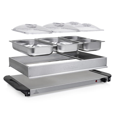 Chauffe plat 4 compartiments 6,8 L - 300 W Tristar - Mathon - 2