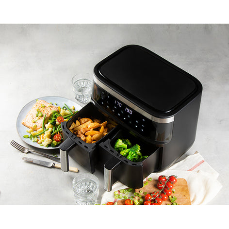Déli Fryer double fry zone 2 x 4L Domo - Mathon - 2