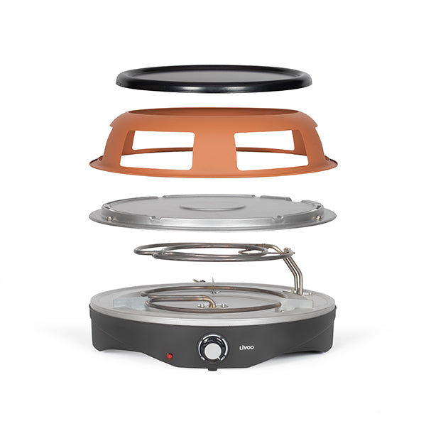 Appareil à pizza pour 6 personnes 1200W DOC304 Livoo - Mathon - 2