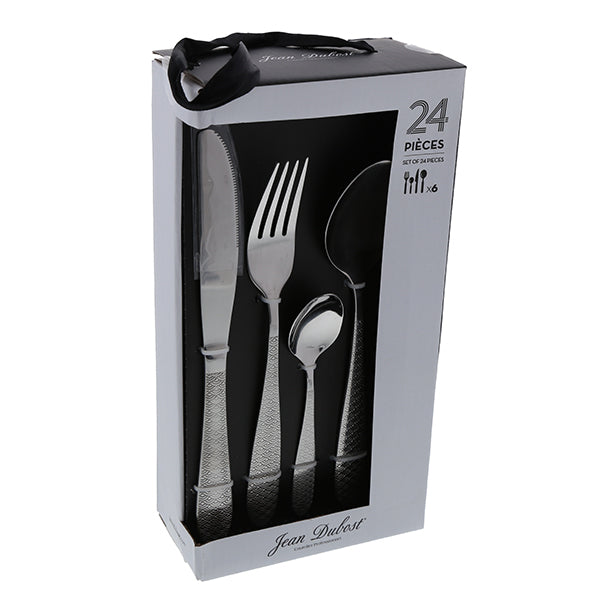 Ménagère 24 pièces inox Flower Jean Dubost - Mathon - 1