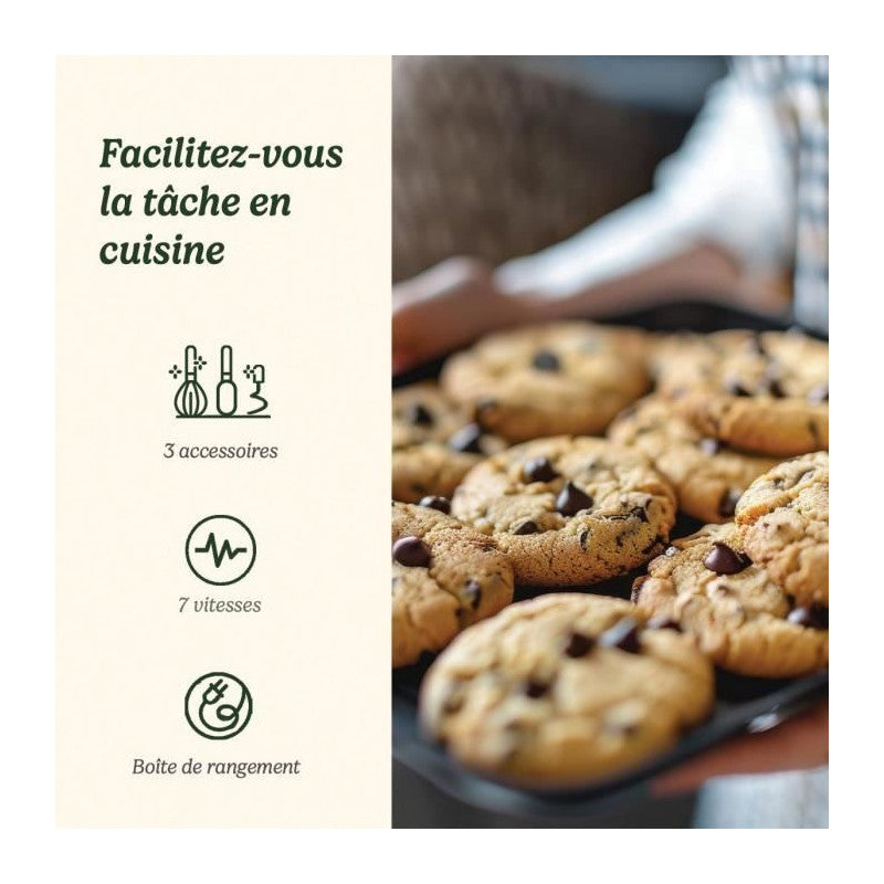 Batteur électrique -   - Hm7u/e Power Advantage 7 Speed - 200 W - 7 Vitesses - Blanc Cuisinart - Mathon - 2