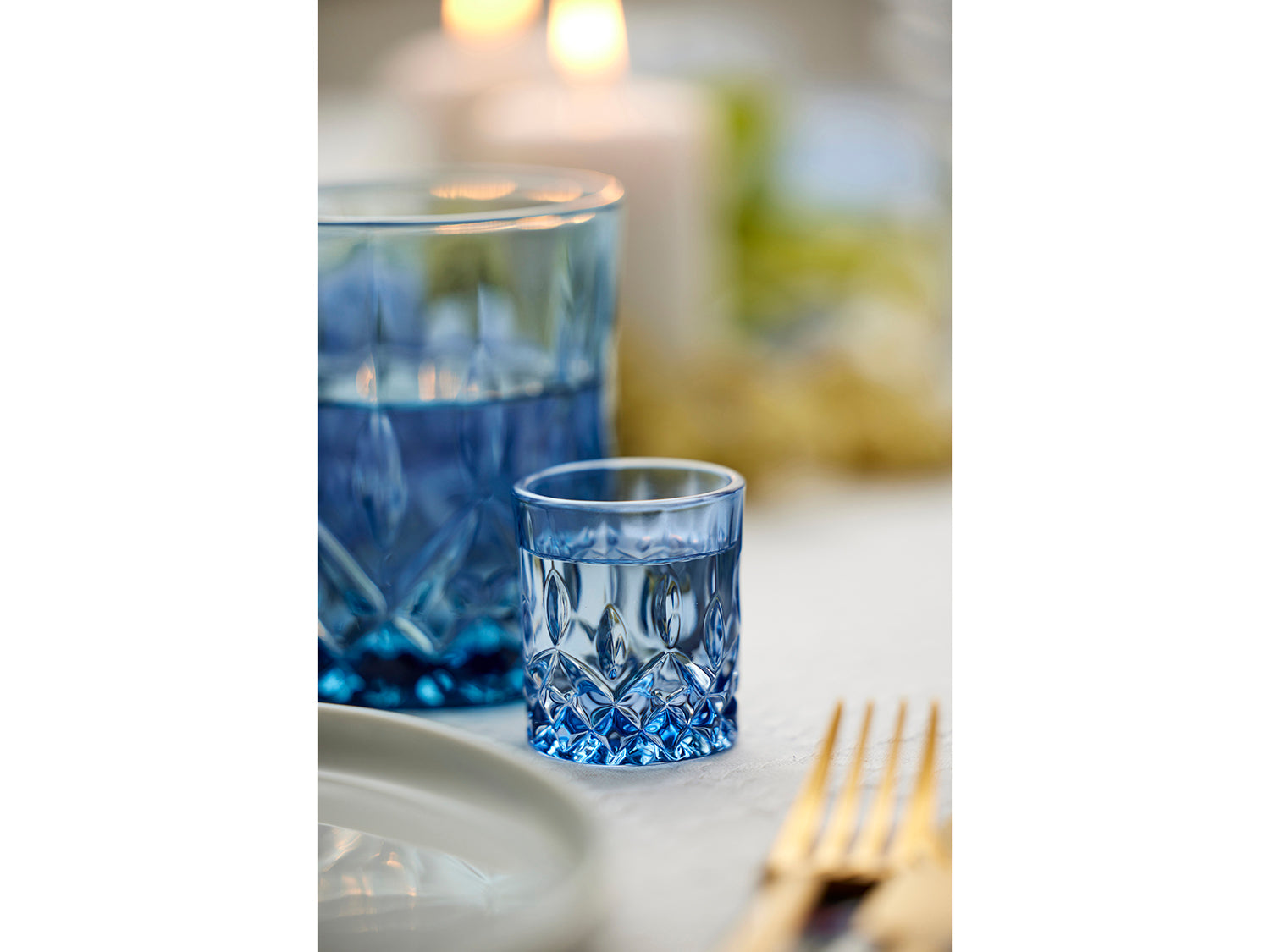 Set de 4 verres à shot SORRENTO  8cl Bleu Lyngby Glas - Mathon - 5