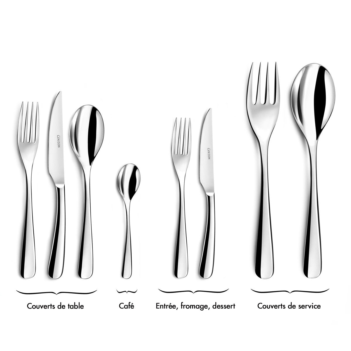 Haikou - Ménagère 74 pièces en coffre bois Couzon - Mathon - 9