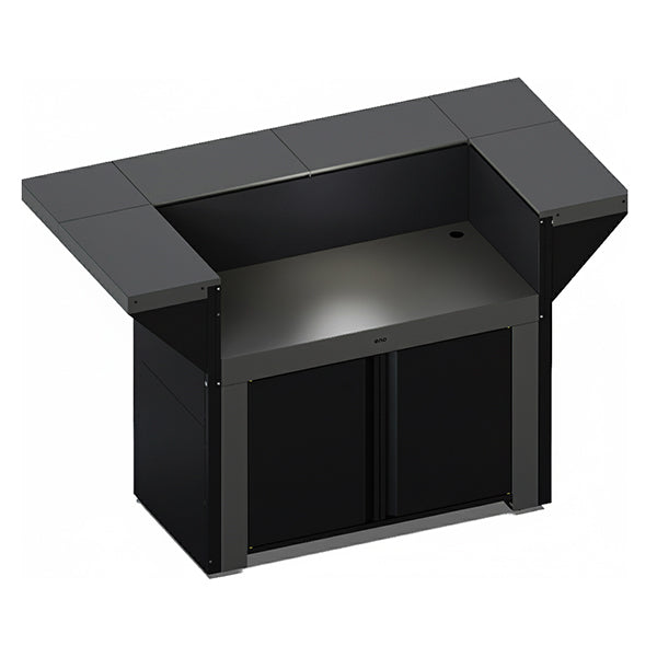 Lot ilot complet avec meuble double porte Félix et comptoir bar ENO - Mathon - 2