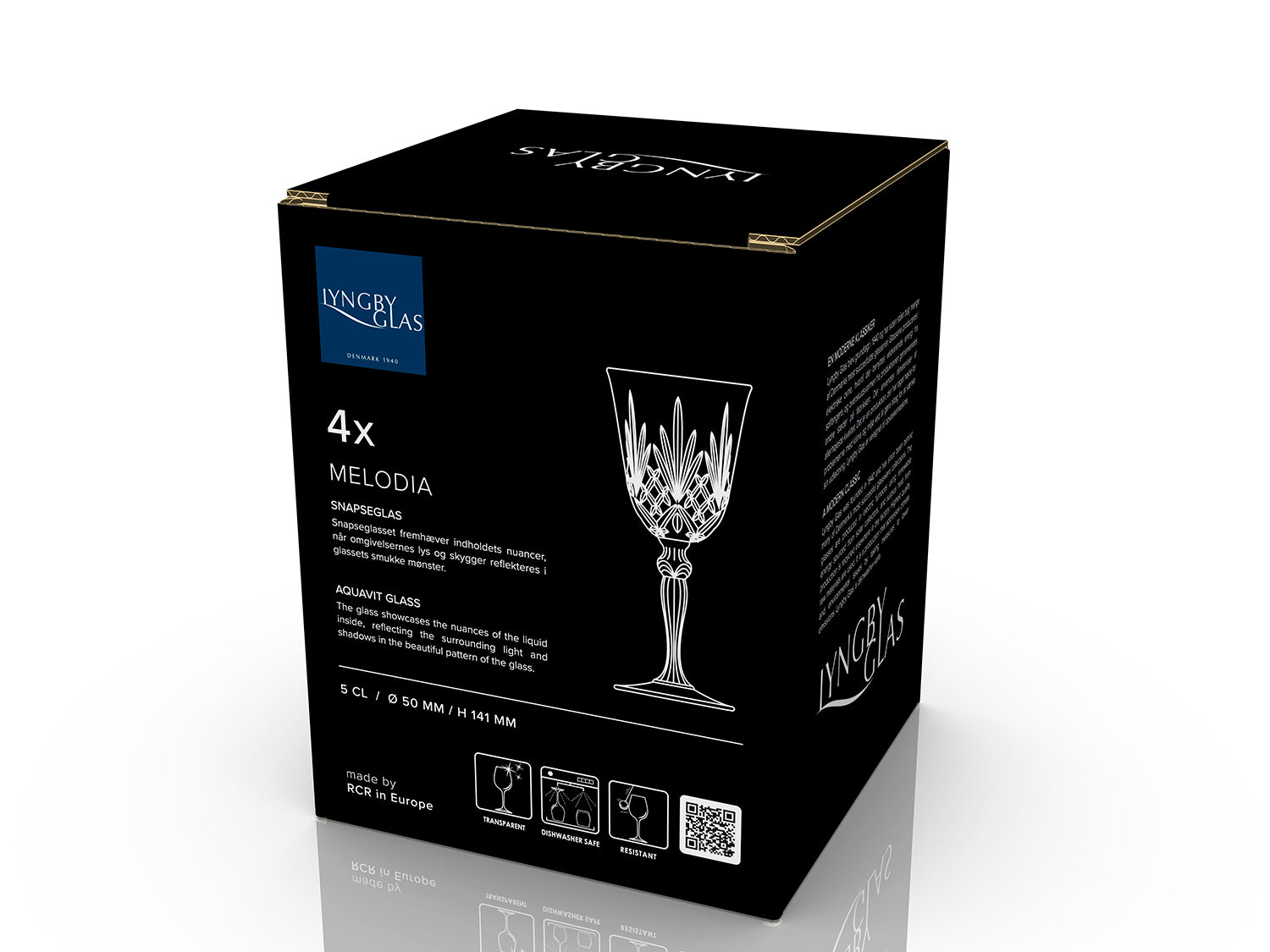 Ensemble de 4 verres à schnapps Transparent Lyngby Glas - Mathon - 5