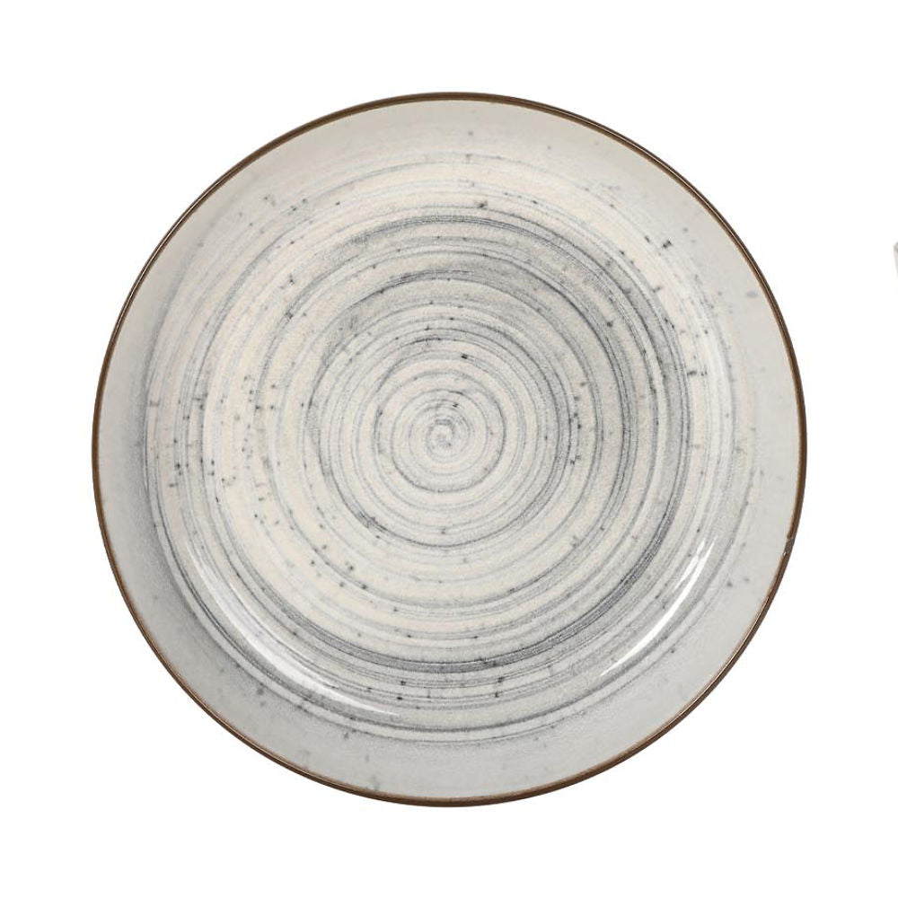 6 assiettes creuses 23cm Vortex La Mediterranea - Mathon - 1