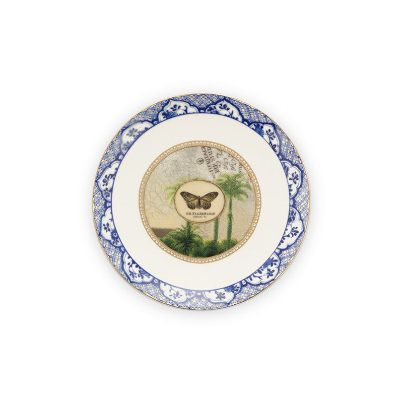 Lot de 6 Assiettes plates Héritage Papillon Bleu - 15cm Pip Studio - Mathon - 2