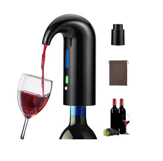 Aérateur distributeur à vin électrique portable noir Vendos85 - Mathon