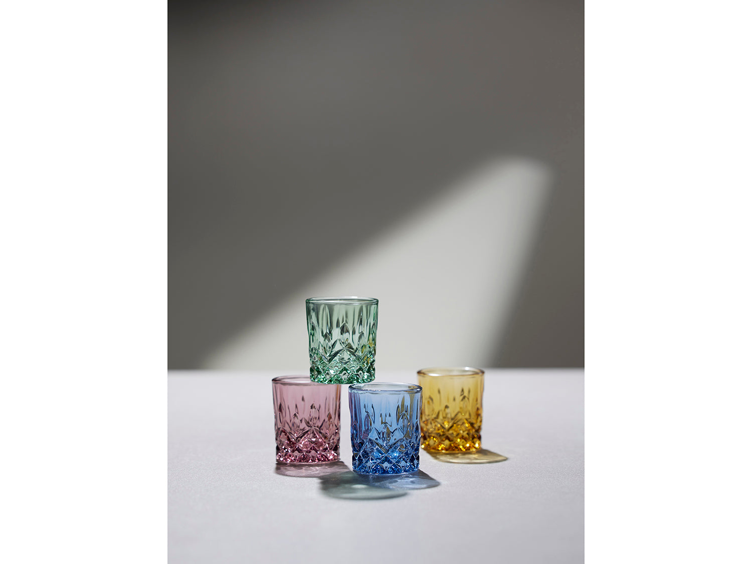 Set de 4 verres à shot SORRENTO  8cl Bleu Lyngby Glas - Mathon - 7